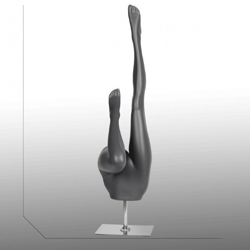 Gambe di manichino femminile verticali grigie : Mannequins vitrine