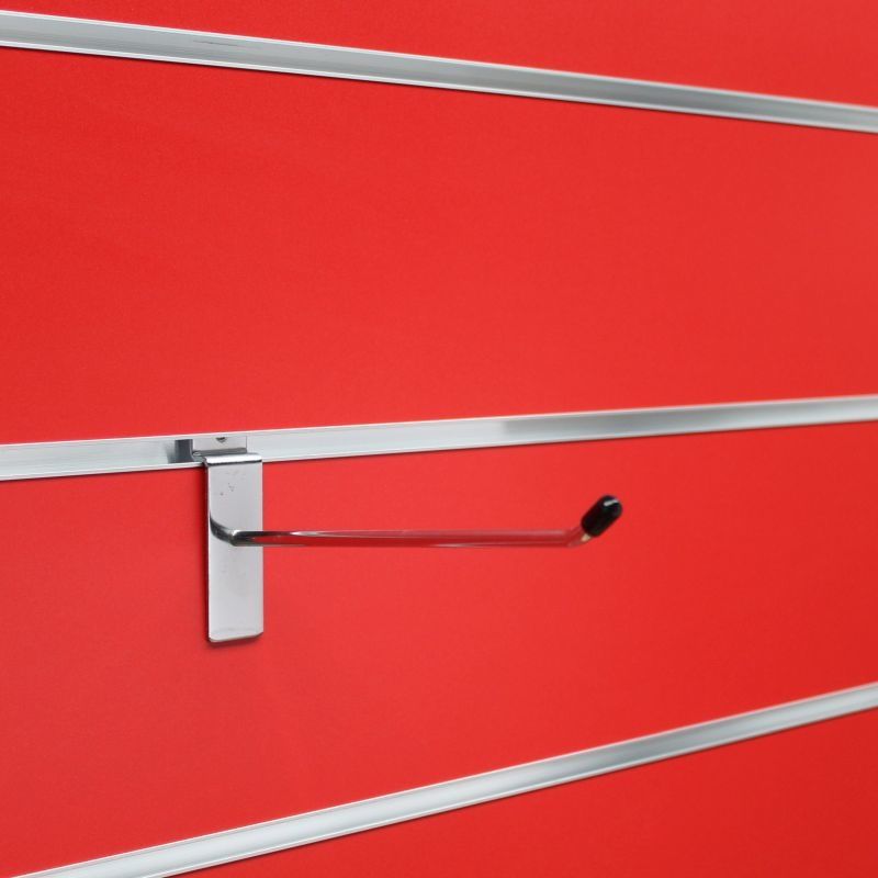 Image 1 : Gancho negro para paneles ranurados ...