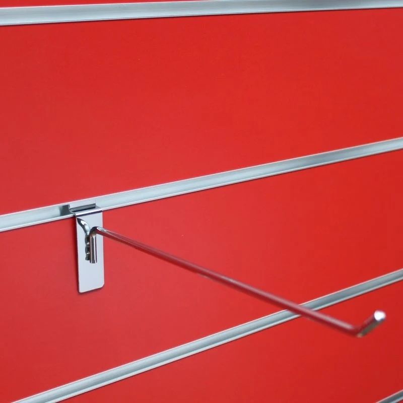 Image 1 : Gancho cromado para panel ranurado ...