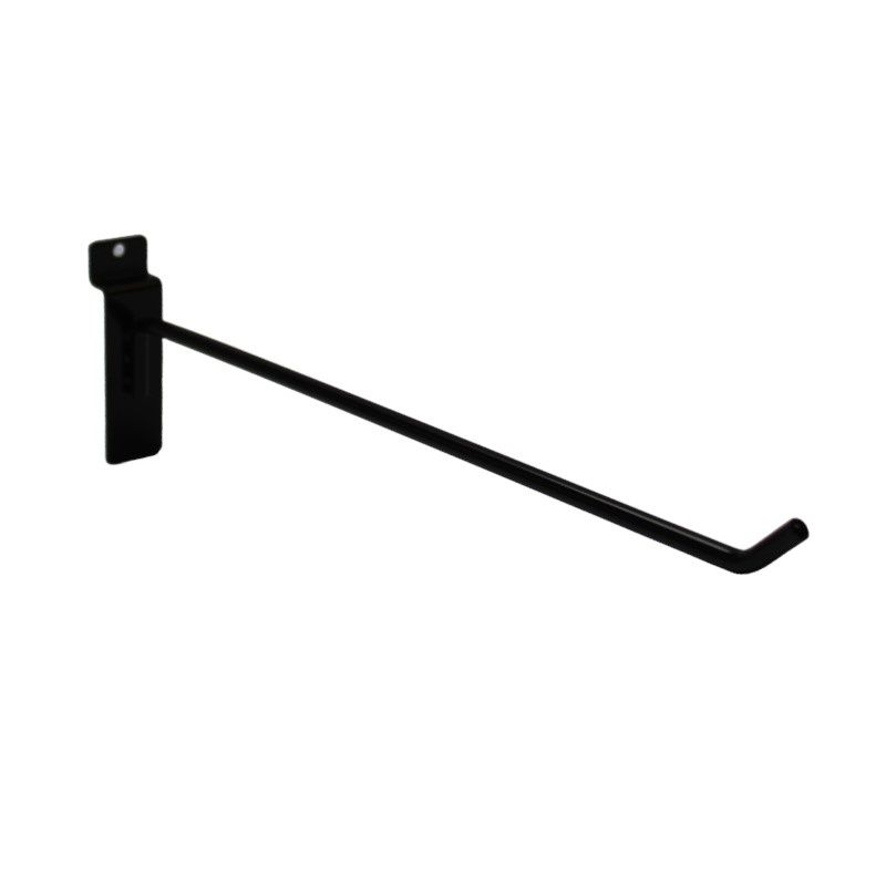 Gancho simple negro 30cm : Mobilier shopping