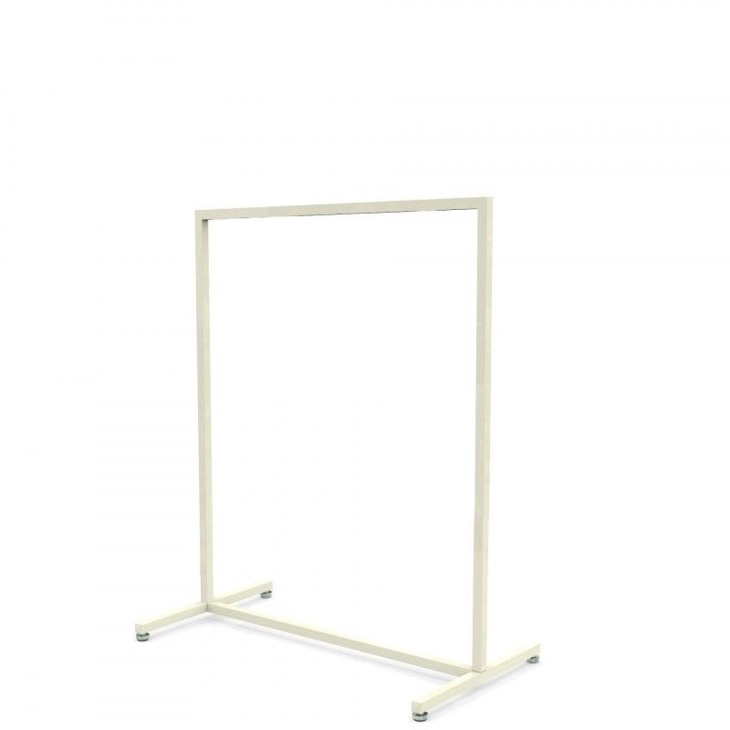Garment rail white finish medium size 90cm x 125cm : Portants shopping