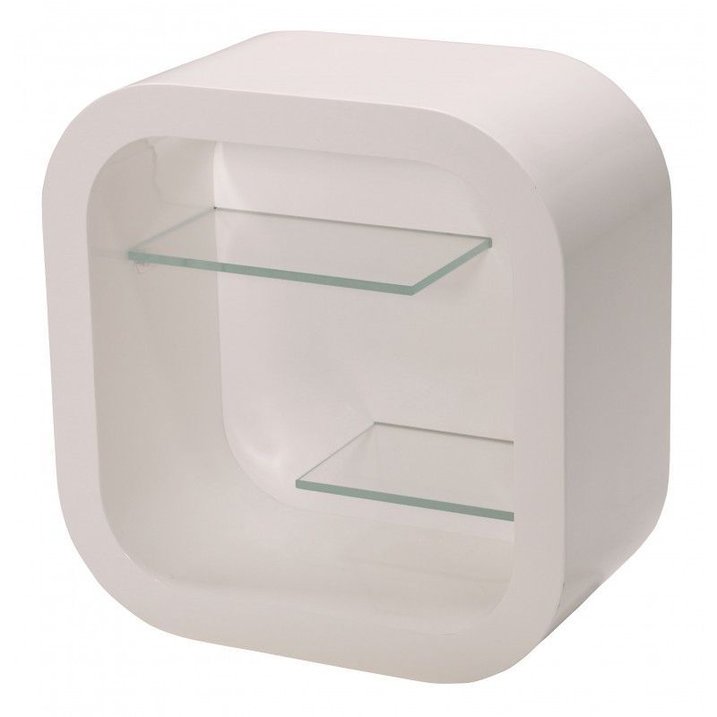 Glass regalen weiss : Mobilier shopping
