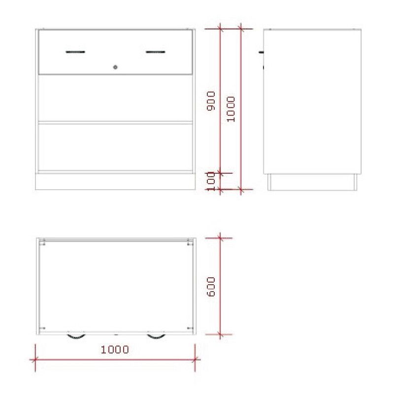 Image 5 : High-gloss black store counter ...