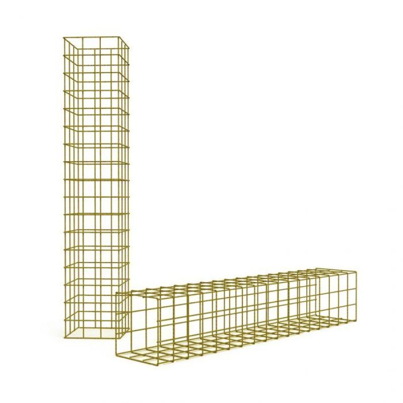 Gold-plated metal lattice column : Presentoirs shopping