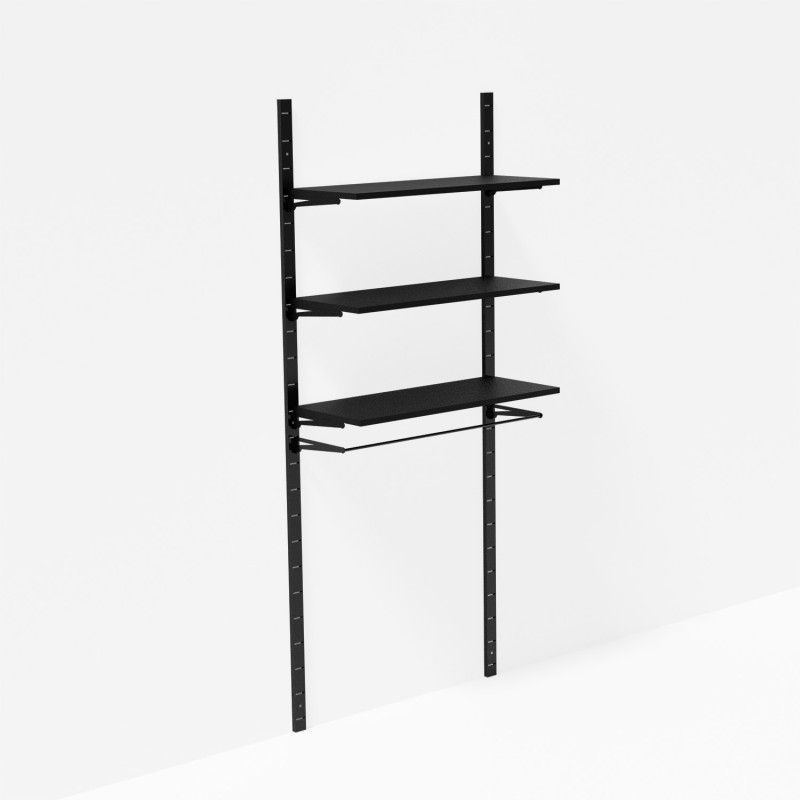Gondola a parete nera da 1 metro : Mobilier shopping