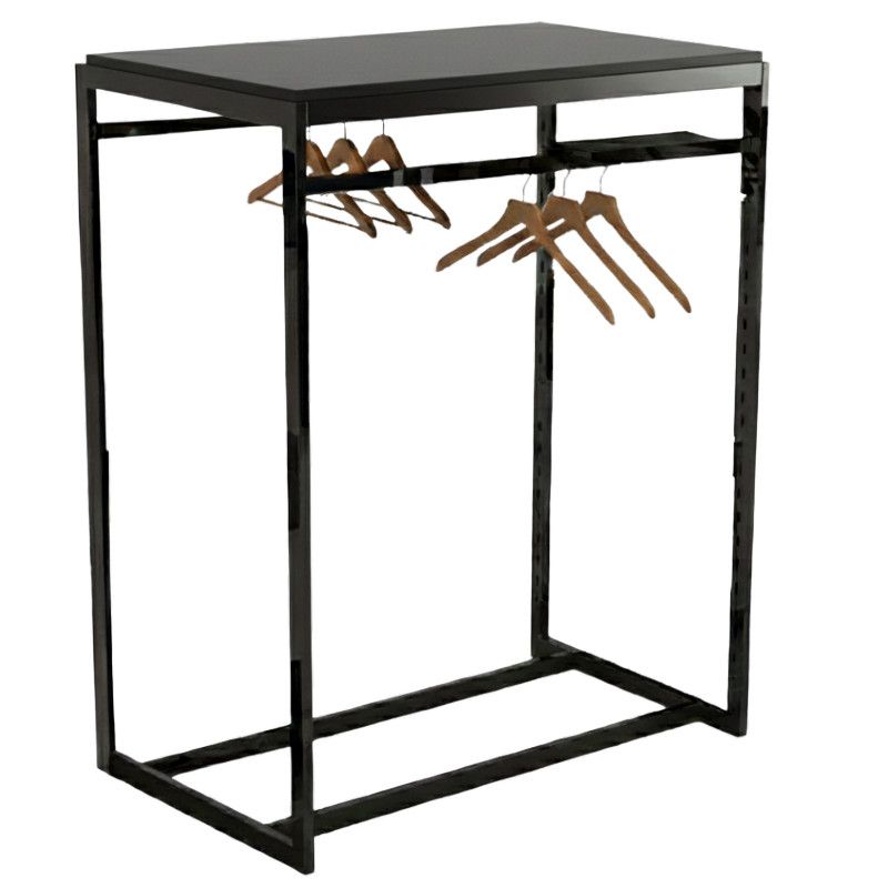 Gondola central negra con estante superior negro : Mobilier shopping