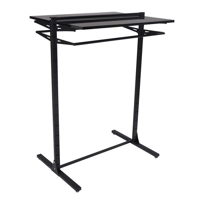 Este puesto de ropa de la tienda se puede arreglar ... Gondola de negocio de color negro H 145 X 105 X 73 CM : Presentoirs shopping