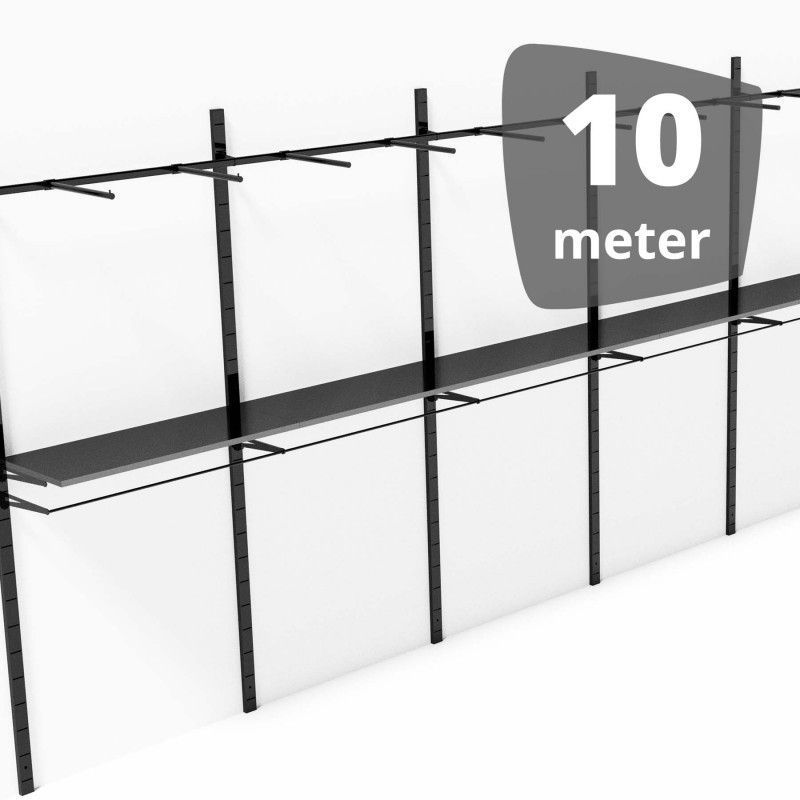 Gondola de pared por negocio 10 metros : Presentoirs shopping