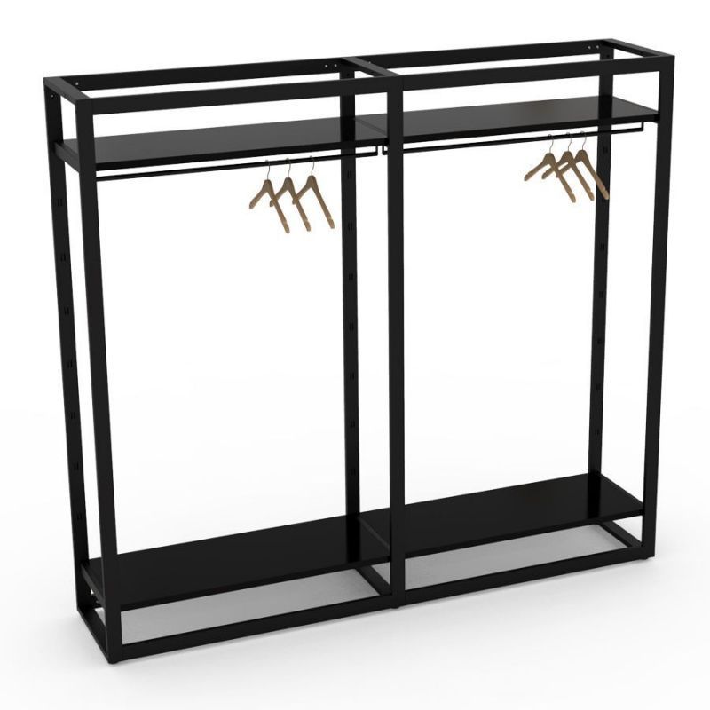 Estantería metálica para tienda.
Bigshop kit8804 - H1850 - 2 ... Gondola de tienda negro H 185 x 210 x 45 CM : Mobilier shopping