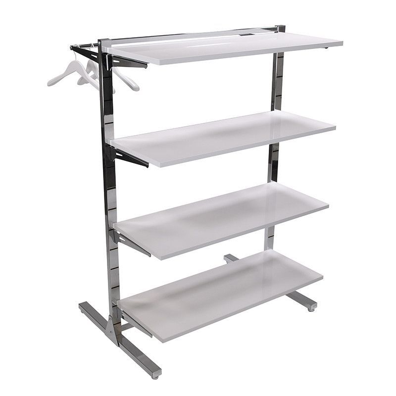 Image 1 : Gondole magasin chromee 4 etageres ...