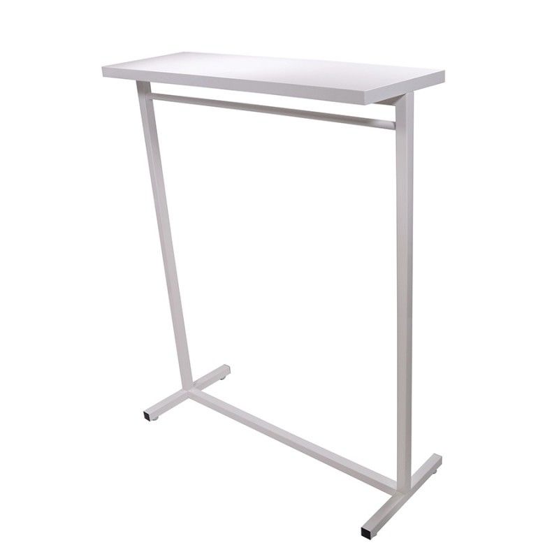 Gondole magasin en acier blanc H 154 X 125 X 50 CM : Mobilier shopping