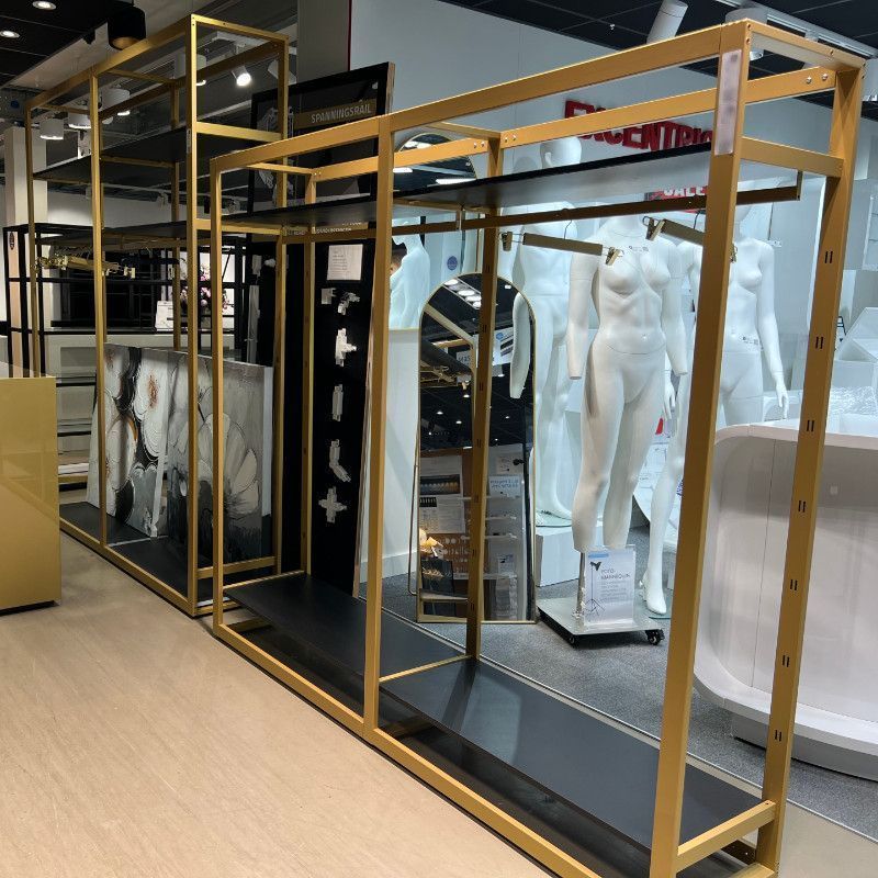 Image 5 : Gondoles pour magasins couleur or ...