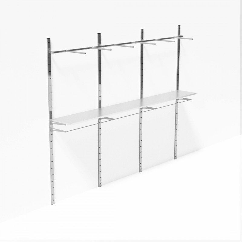 Gondole murale metal 3 metres : Presentoirs shopping