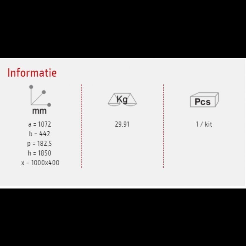 Image 2 : Gondole murale blanc 185 x ...