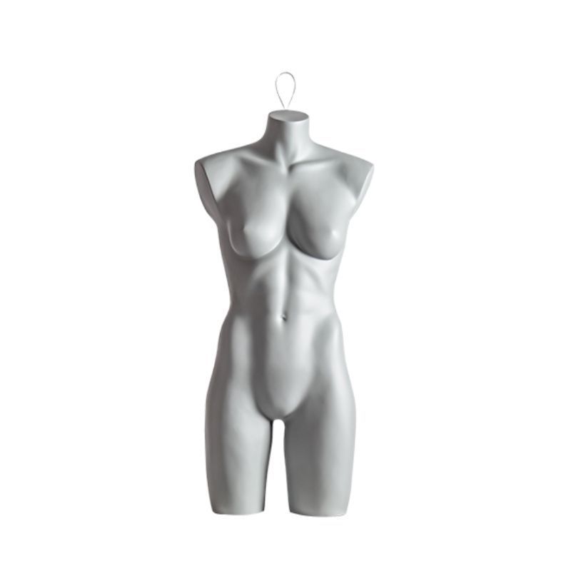 Grey female torso model without arms : Bust shopping