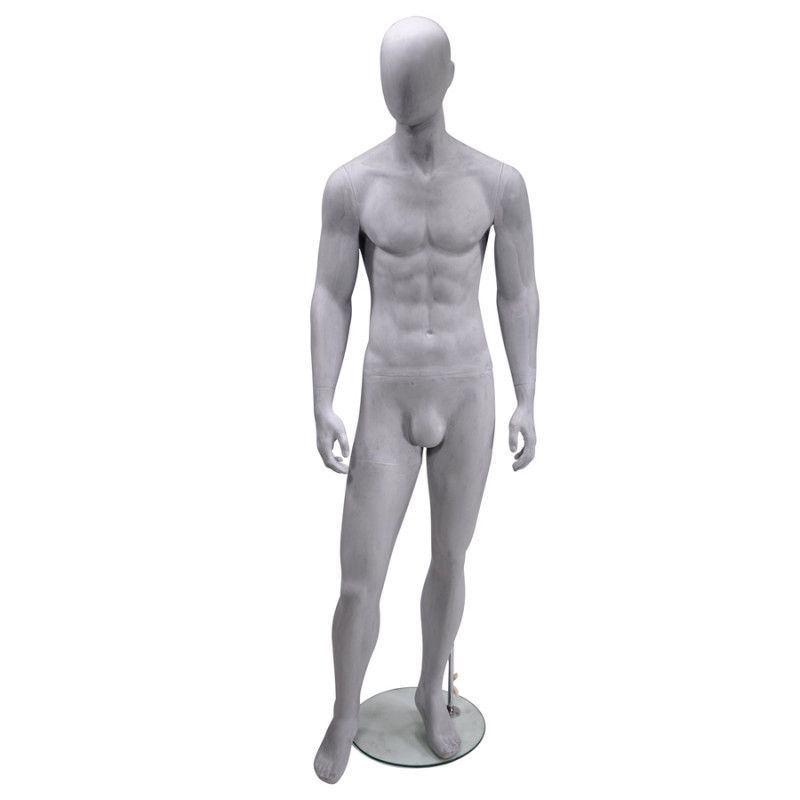 Grey finish male mannequin : Mannequins vitrine