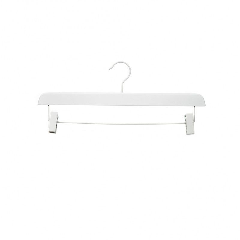10 Grucce legno bianco con pinze 38 cm : Cintres magasin