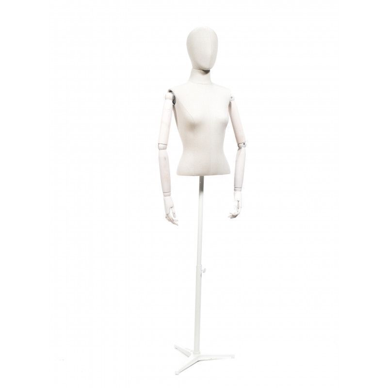 Half female bust with white fabric : Bust shopping