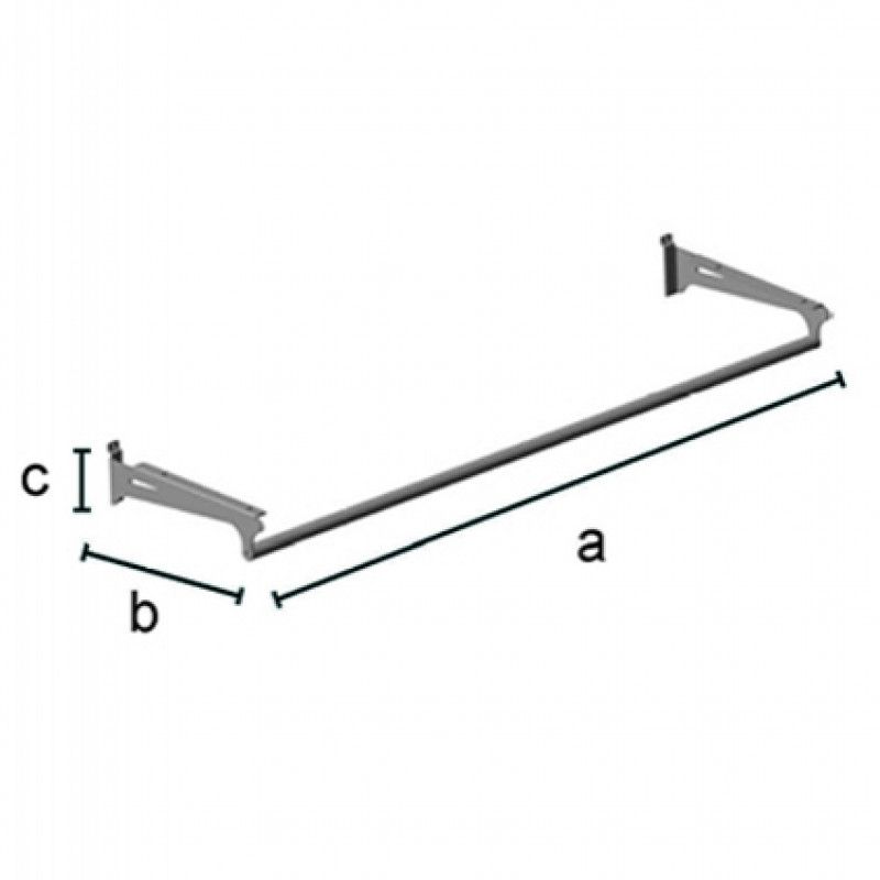 Image 1 : Halterungen Chrom Regale, mit Konfektionsstab ...