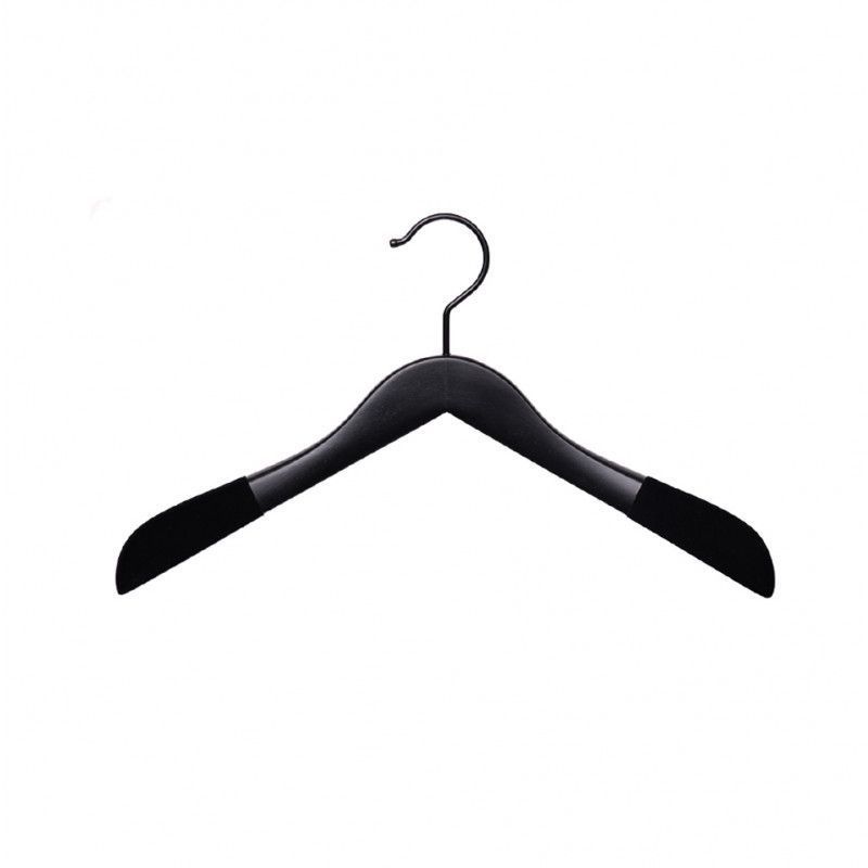 10 hanger coat whith velvet pads black finish 42 cm : Cintres magasin