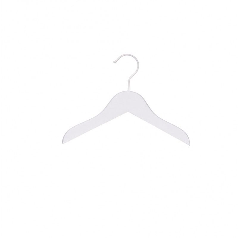 25 Hanger for kids in wood white color 26 cm : Cintres magasin