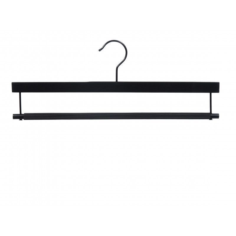 10 Hanger for pants with bar black finish 38 cm : Cintres magasin