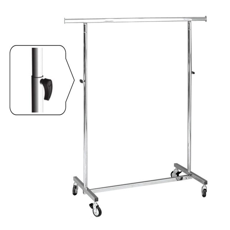 Hanging rails chrome with wheels : Portants shopping