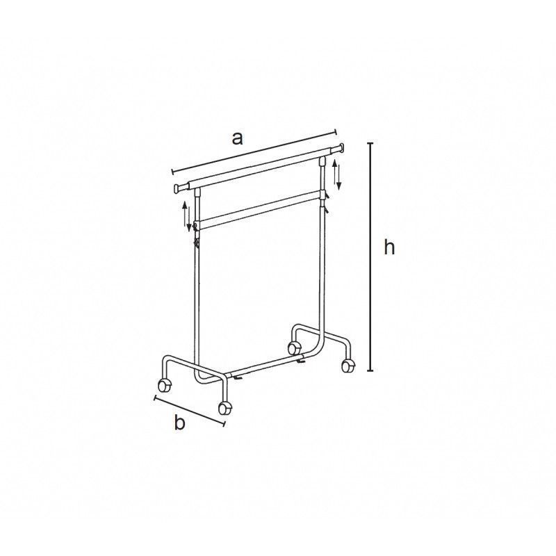 Image 2 : Hanging rails with wheels metal ...