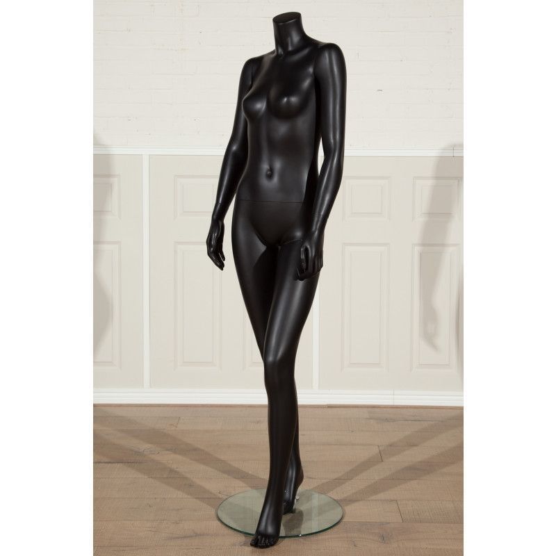 Headless female mannequins black color paint : Mannequins vitrine
