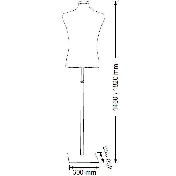 Image 1 : Mannliche Schaufensterpuppenbuste aus Stoff mit ...