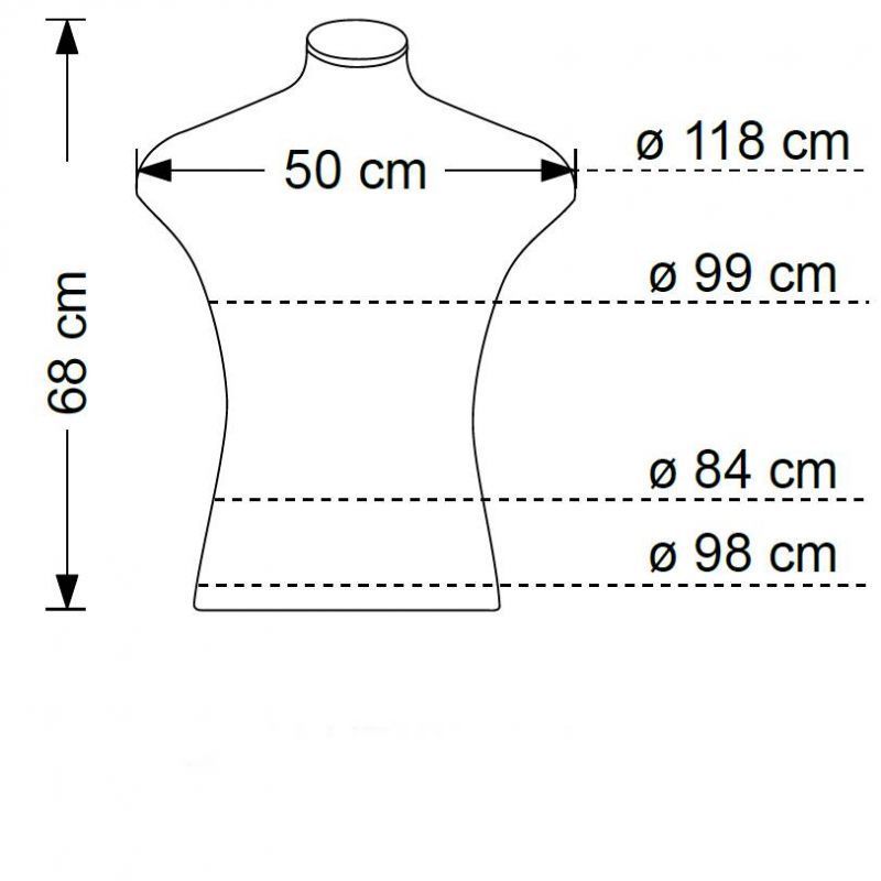 Image 2 : Mannliche Schaufensterpuppenbuste aus Stoff mit ...