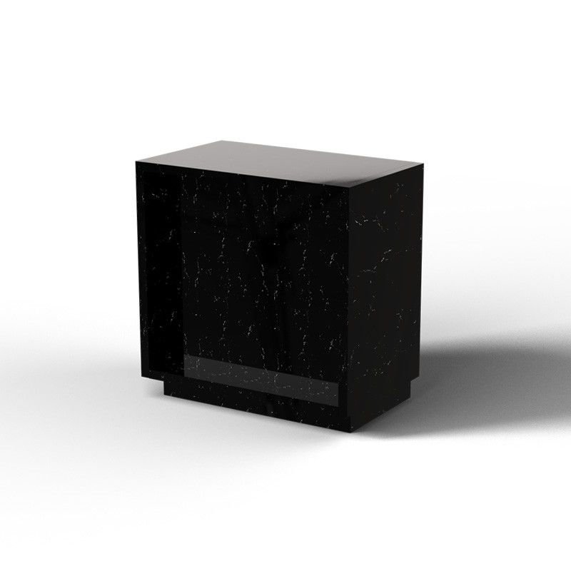 High-gloss marble-effect countertop 98cm x 100cm x 60cm : Comptoirs shopping