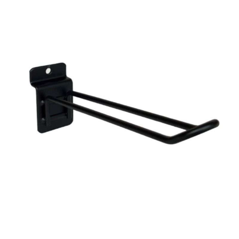 black hook 15 cm grooved panel : Mobilier shopping