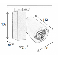 Image 1 : Faretto a led nero su ...