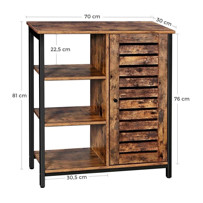 Industrial Style Storage Cabinet, Industrial Style Shelving Unit With Drawers