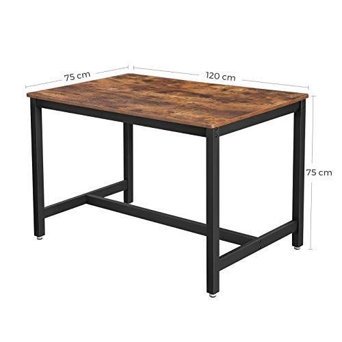 Industrial style wooden table with metal frame : Mobilier shopping