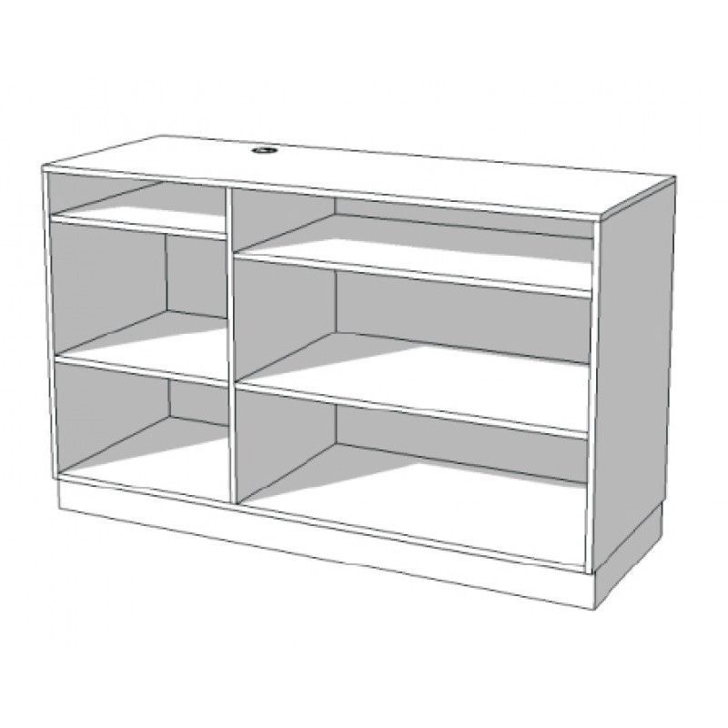 Image 1 : Comptoir moderne blanc, avec bo ...