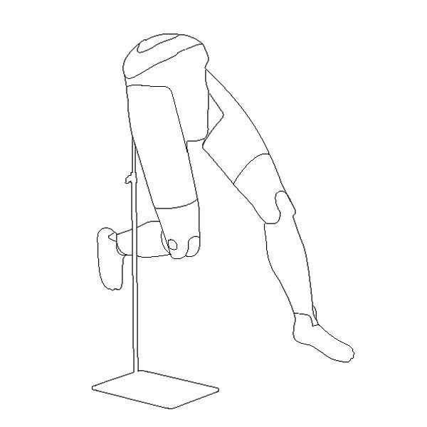 Image 1 : Jambe de mannequin flexible homme ...