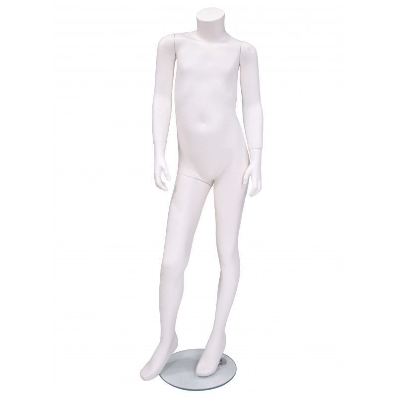Kid mannequin without head 10 years white finish : Mannequins vitrine