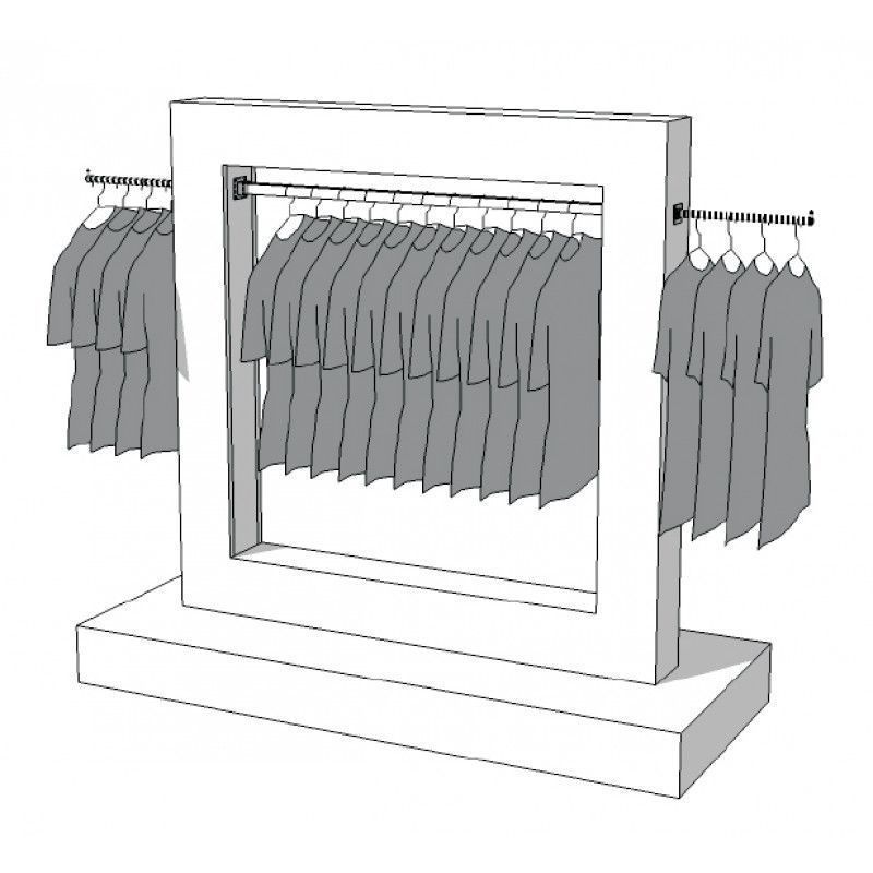 Konfektionsstander garderobe S-R-PR-017 : Portants shopping