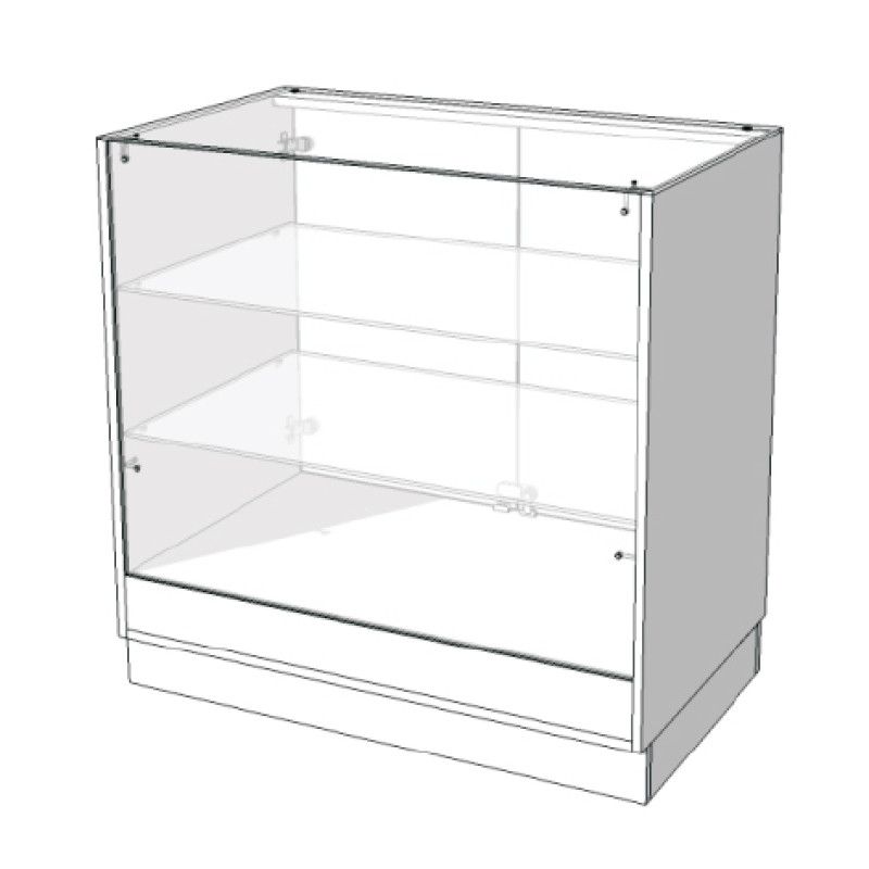 Image 2 : Ladentisch mit schwarzer Vitrine. 100 ...