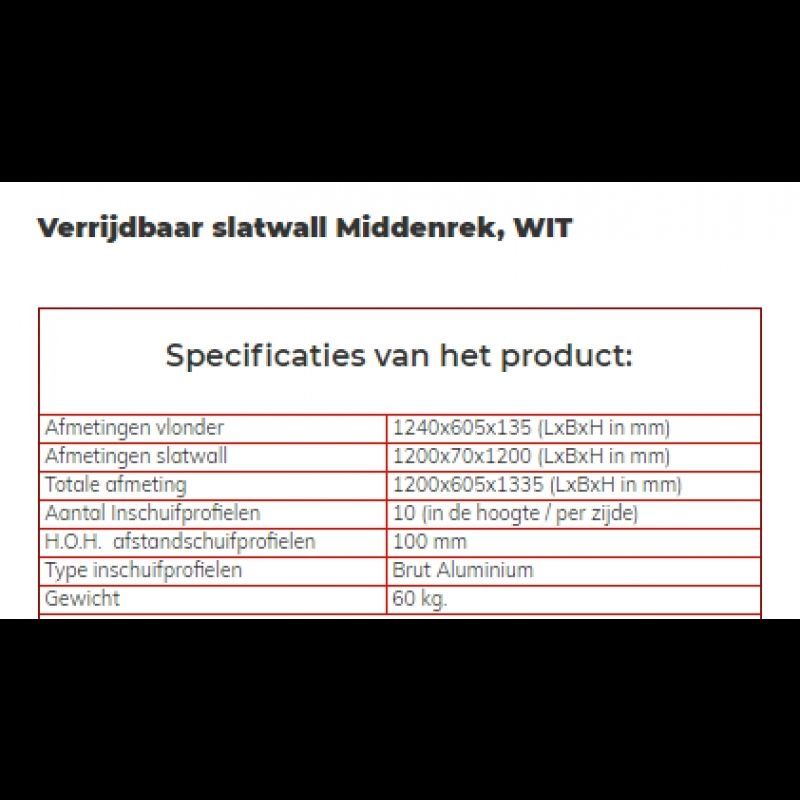 Image 1 : Lamellenwand SLATWALL MITTLERER RACK WEI ...