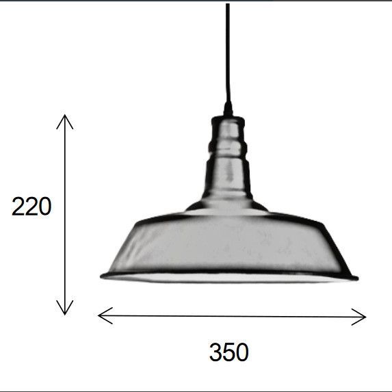 Image 1 : Lampe à suspension industrielle noire avec ...