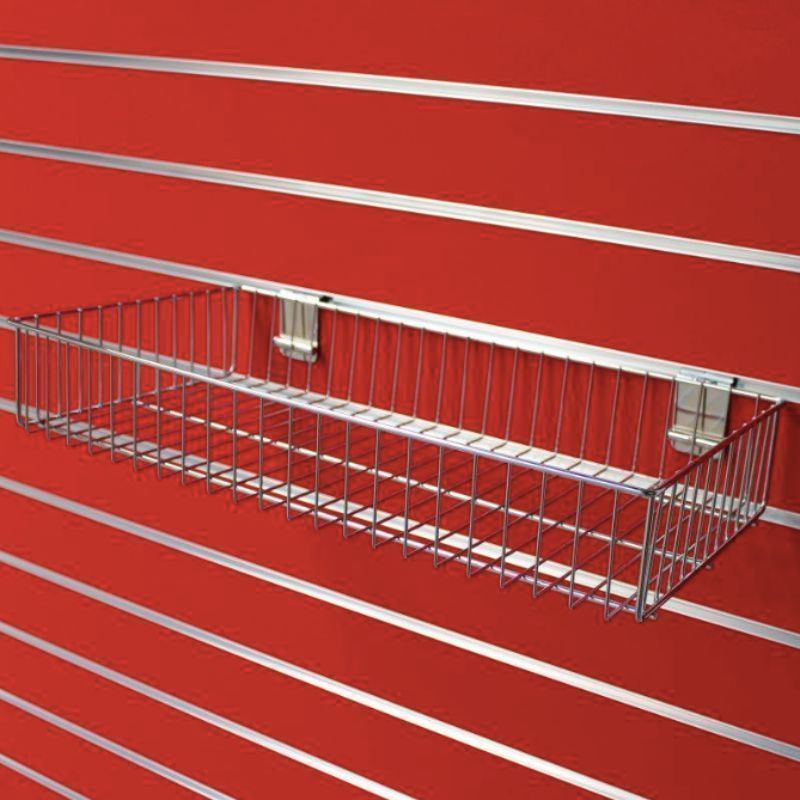 Image 1 : Large chrome-plated wire basket ...