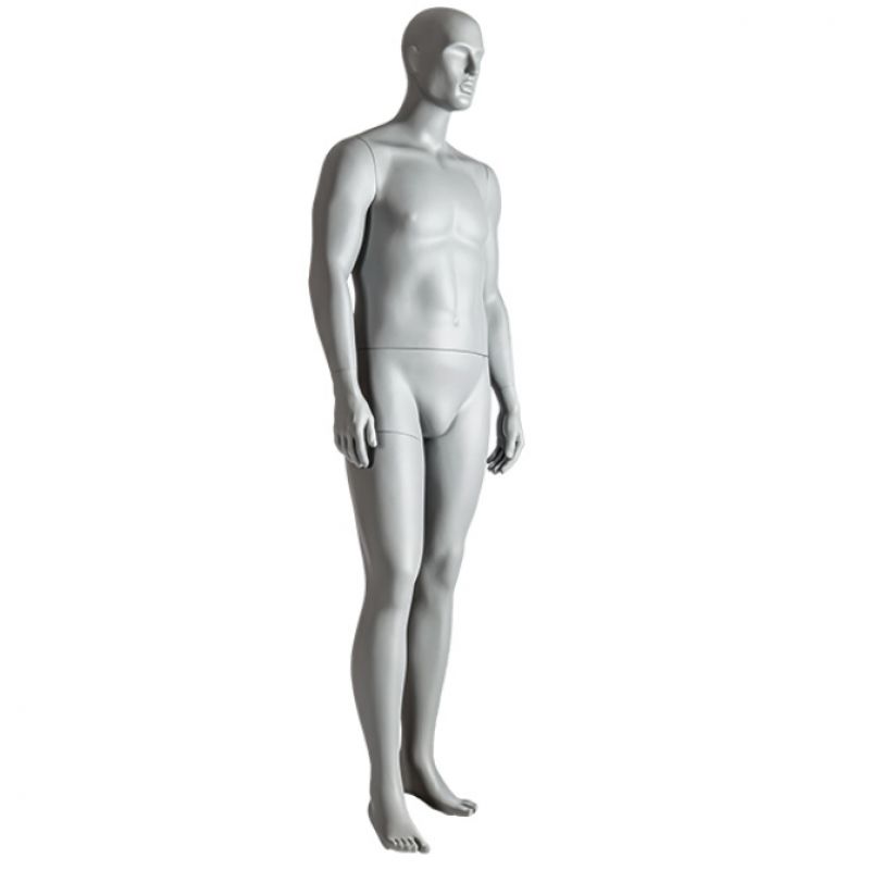 Image 1 : Gray (RAL7042) male window mannequin ...