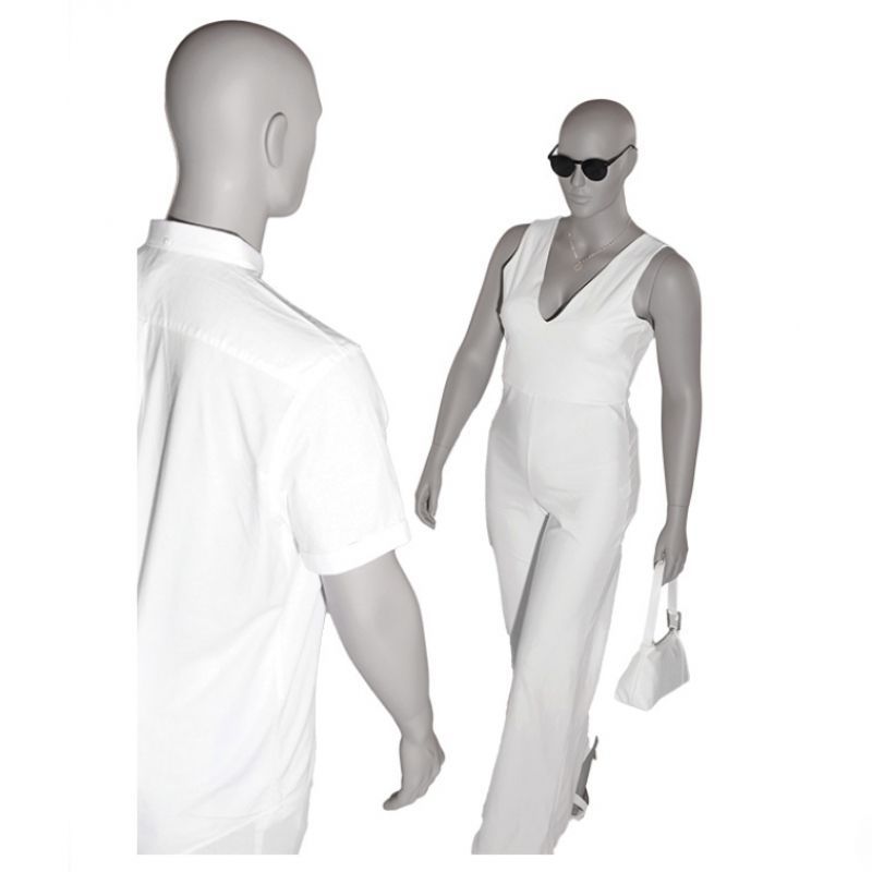 Image 3 : Gray (RAL7042) male window mannequin ...