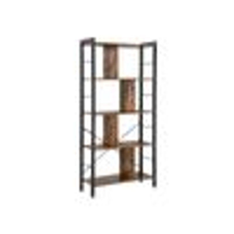 Librer&iacute;a de madera con marco de hierro : Mobilier shopping