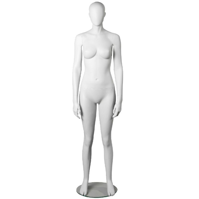 Light grey abstract female display mannequin : Mannequins vitrine