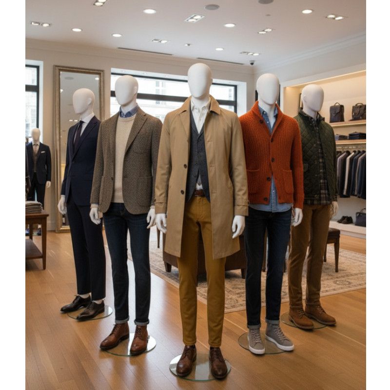 Image 1 : Light grey abstract mannequin, elegant ...