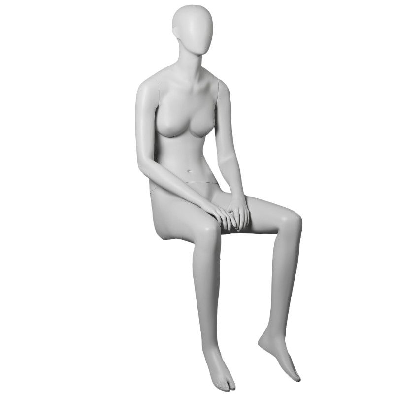 Image 1 : Light grey seated female display ...